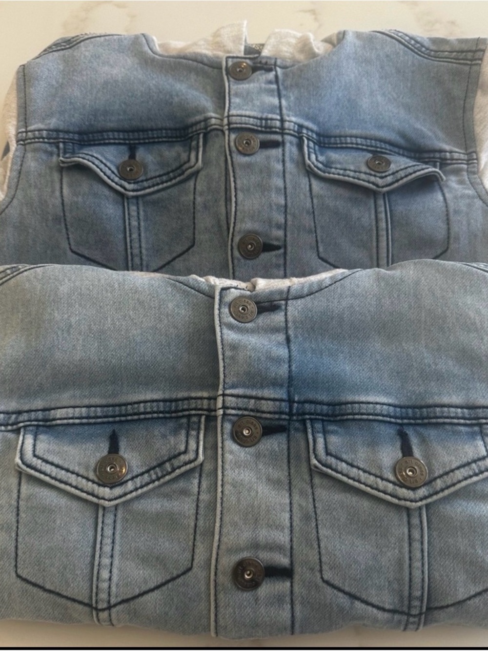 Kids Light Blue Denim Jacket - Classic Button-Front
